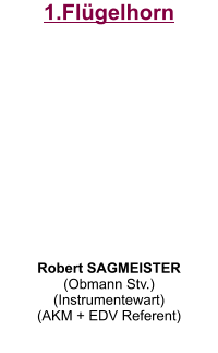 1.Flügelhorn           Robert SAGMEISTER (Obmann Stv.) (Instrumentewart) (AKM + EDV Referent)